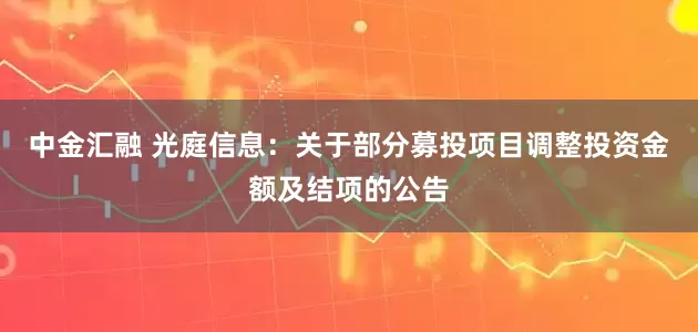 中金汇融 光庭信息：关于部分募投项目调整投资金额及结项的公告